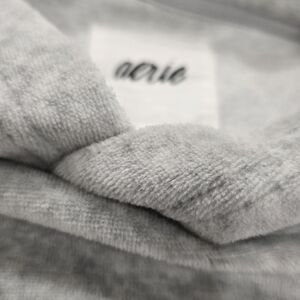 Aerie Cozy Fleece Hoodie L & Jogger Pants M Set – Light Gray,